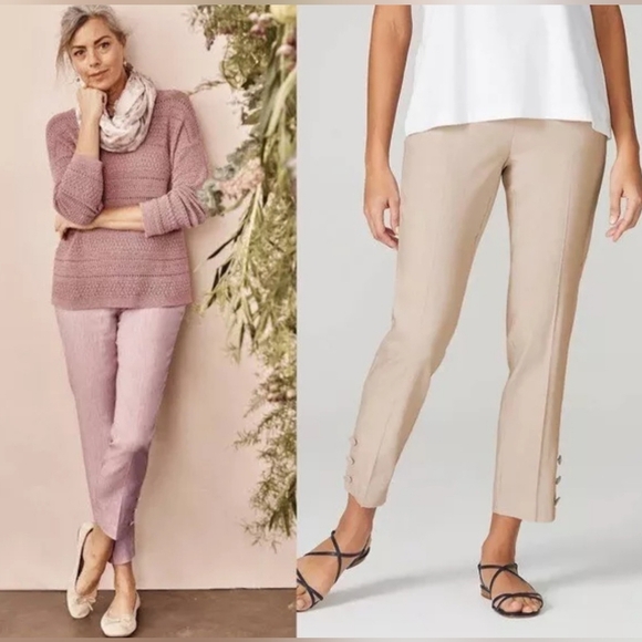 J. Jill Linen Stretch Pants S - Picture 1 of 5